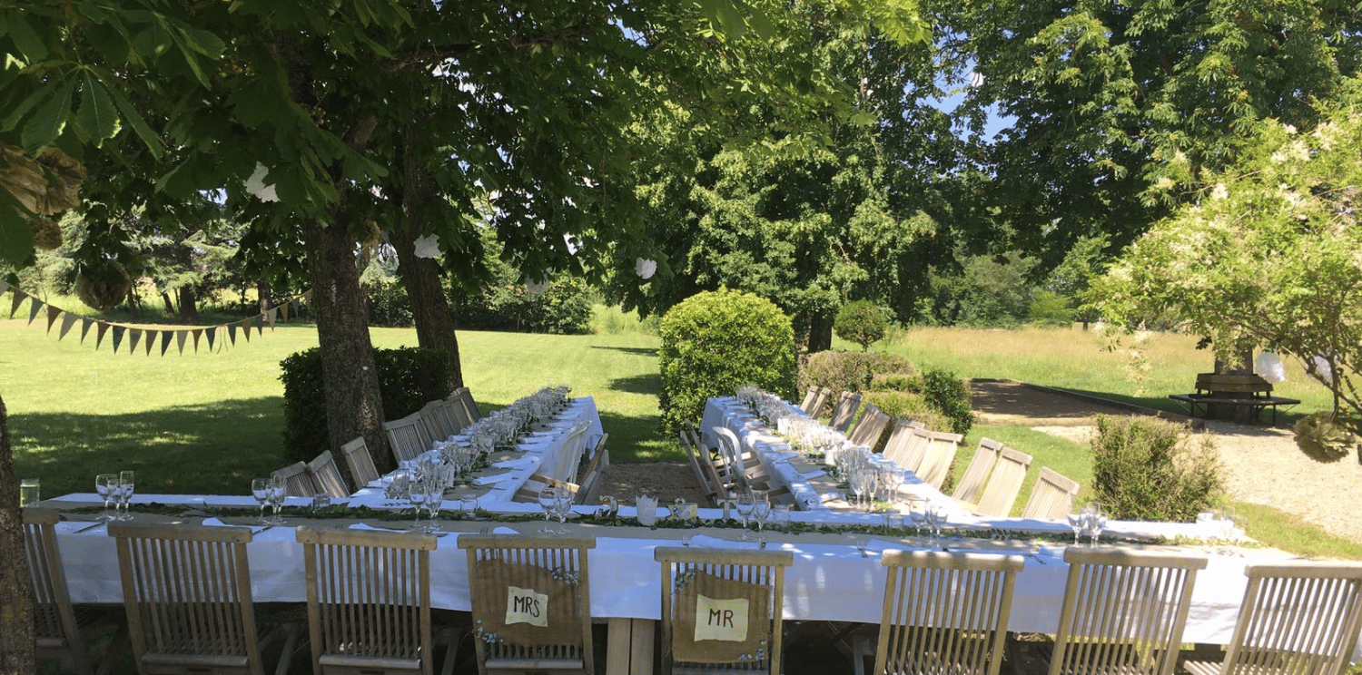 Réception mariage dans le jardin